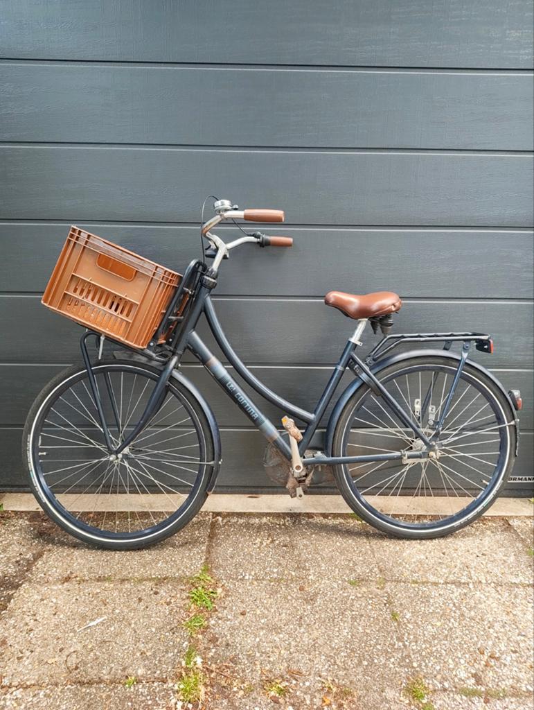 Cortina fiets met krat, Fietsen en Brommers, Terugtraprem, Gebruikt, Versnellingen, Ophalen