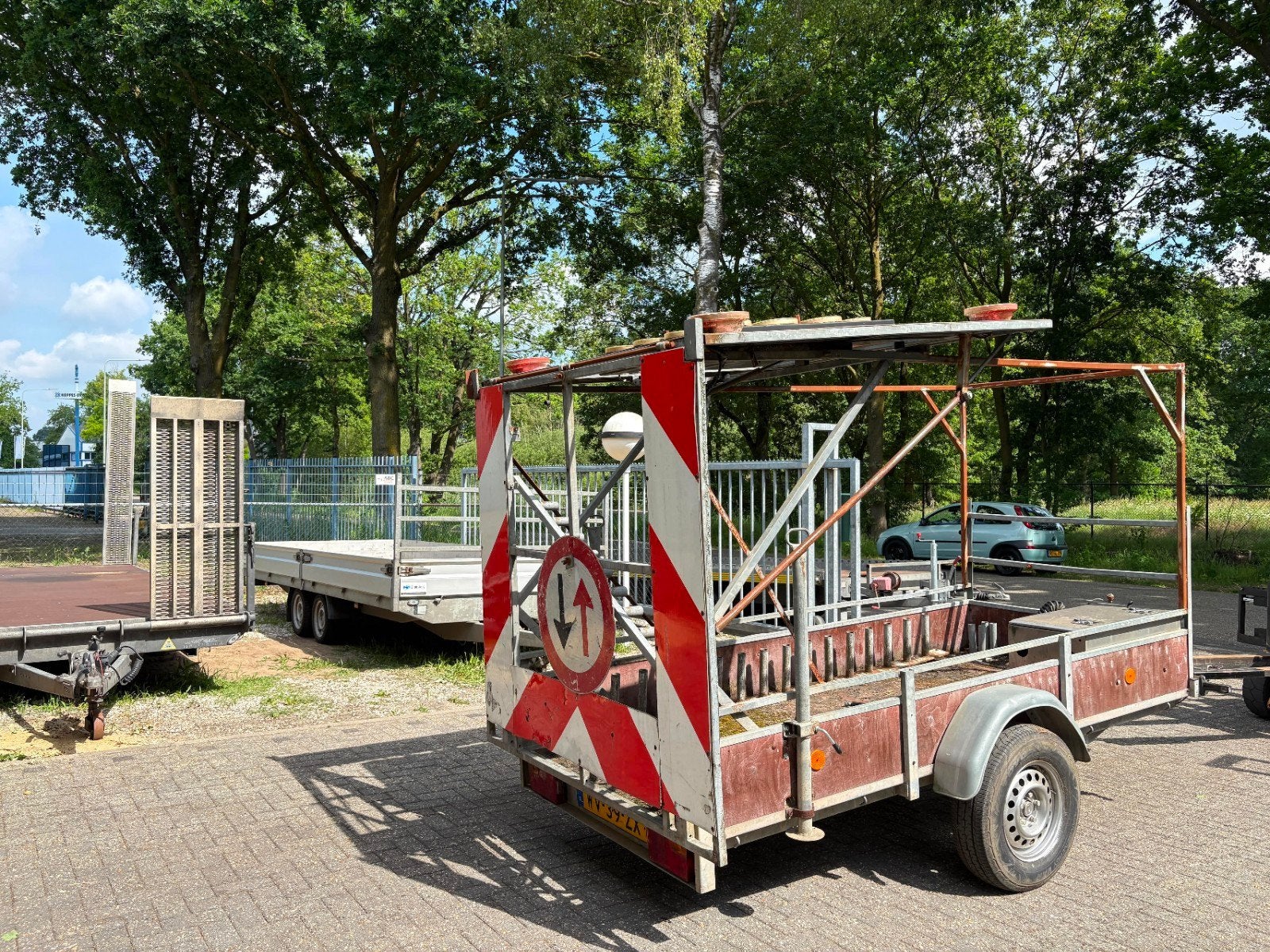 Aanhanger pijlwagen, Ophalen