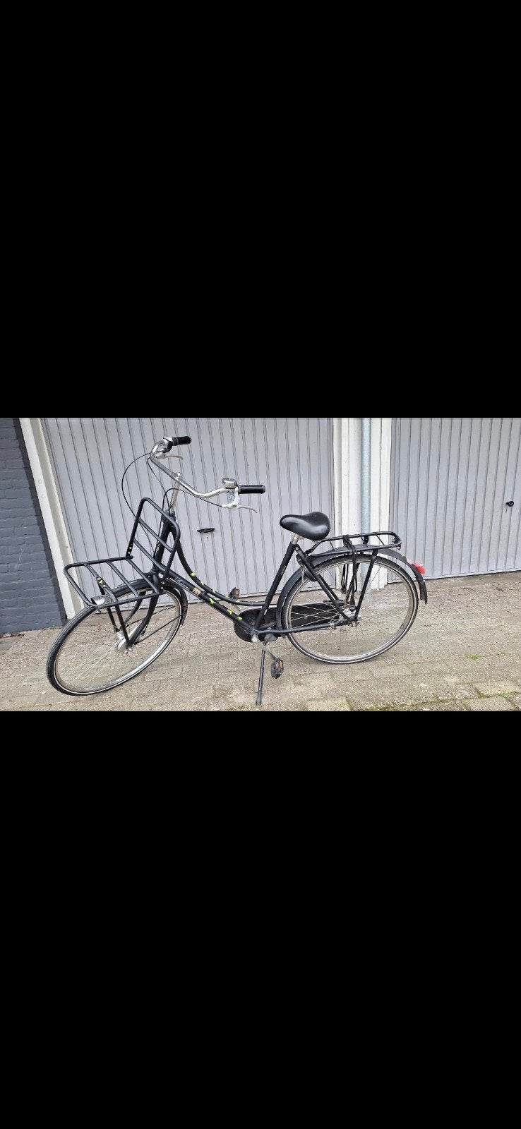 zwarte oma/oppoe fiets opknapper 28 inch, Terugtraprem, Gebruikt, Versnellingen, Ophalen of Verzenden