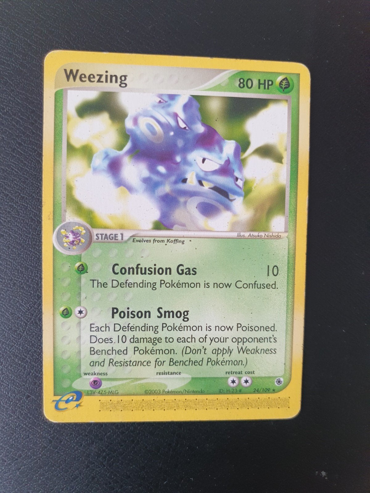 weezing 24/109 pokemon kaart, Ophalen of Verzenden, Zo goed als nieuw, Losse kaart
