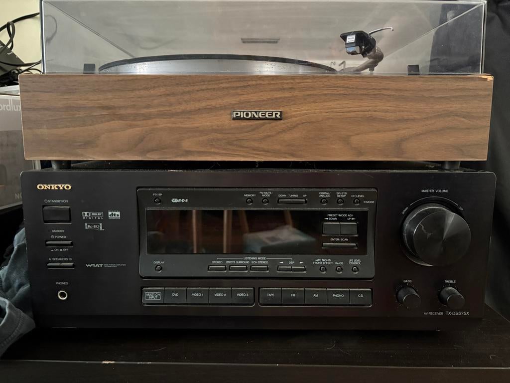 Onkyo TX-DS575X AV Receiver, Gebruikt, Ophalen of Verzenden, 60 tot 120 watt, Onkyo