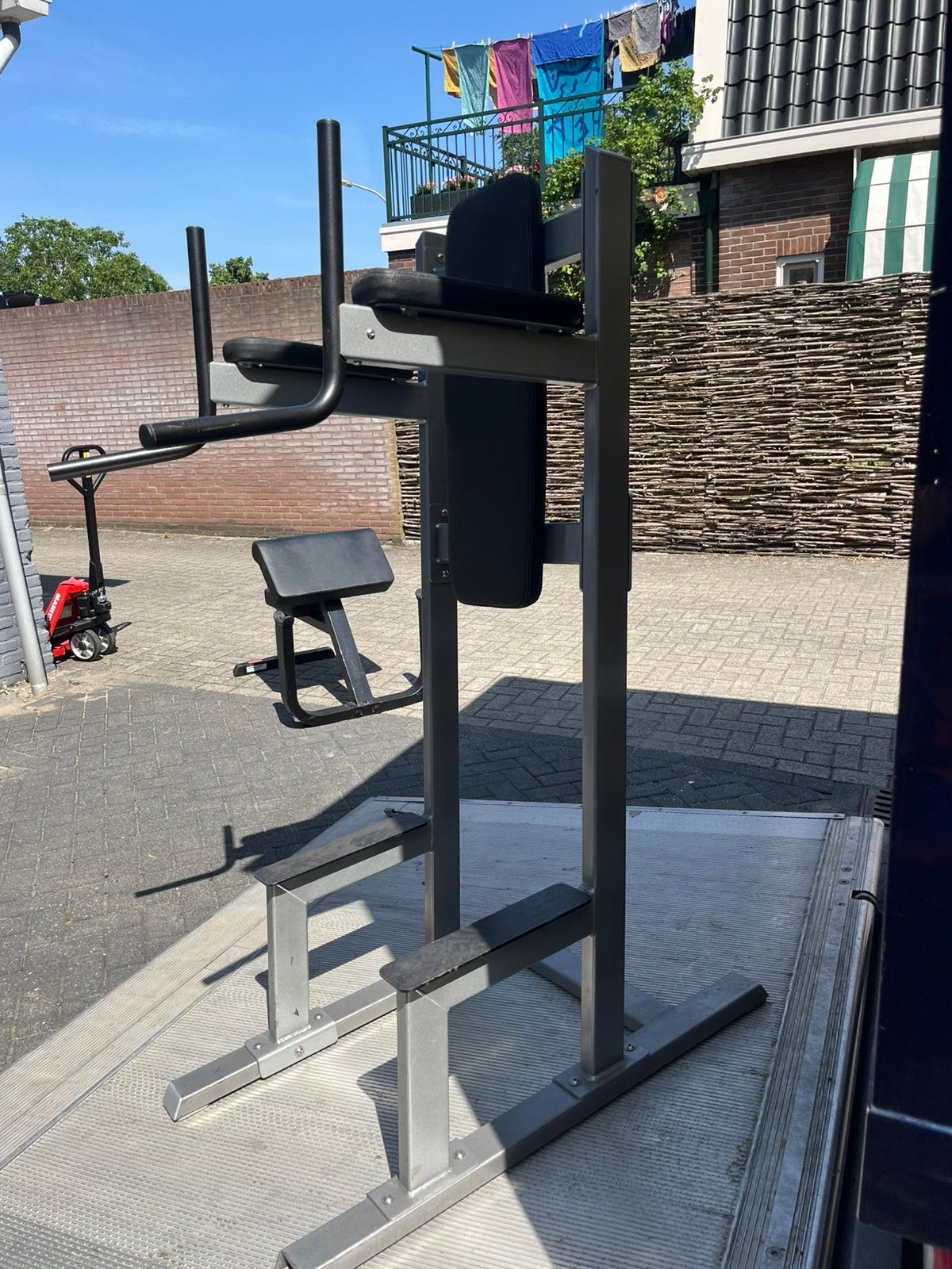 Eleiko leg raise en dip apparaat, Ophalen, Eleiko, Gebruikt, Leg raise