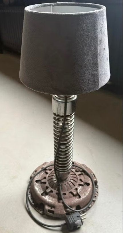 Unieke industriële lamp Harley Davidson Mancave custom made, Gebruikt, 52 cm, Metaal, Industrieel