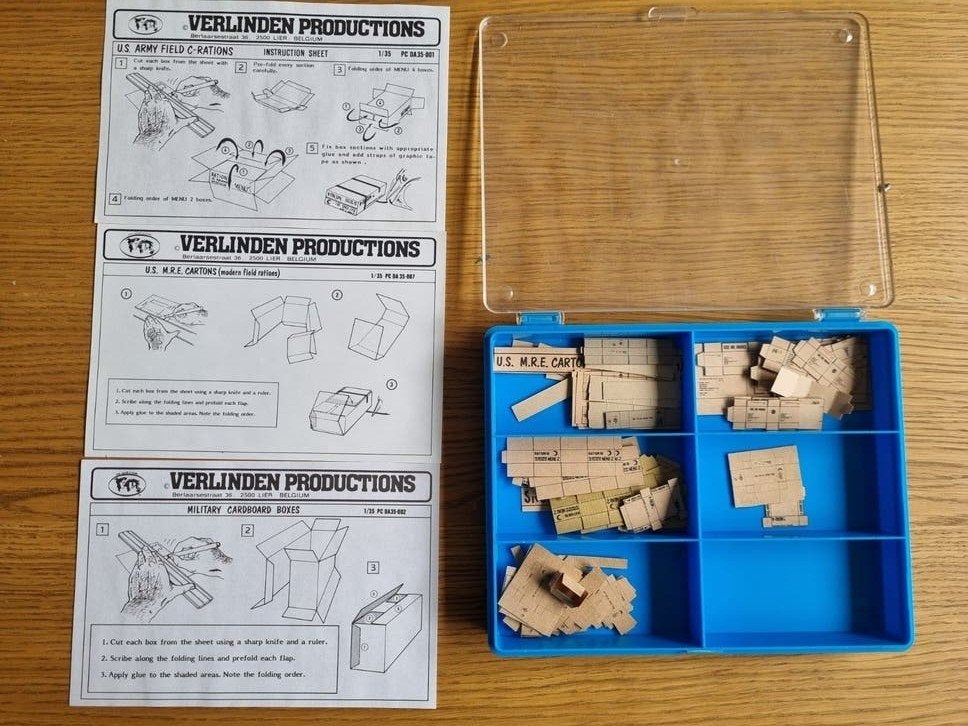 Verlinden cartons 1:35, Verlinden, Ophalen of Verzenden, 1:35 tot 1:50, Nb