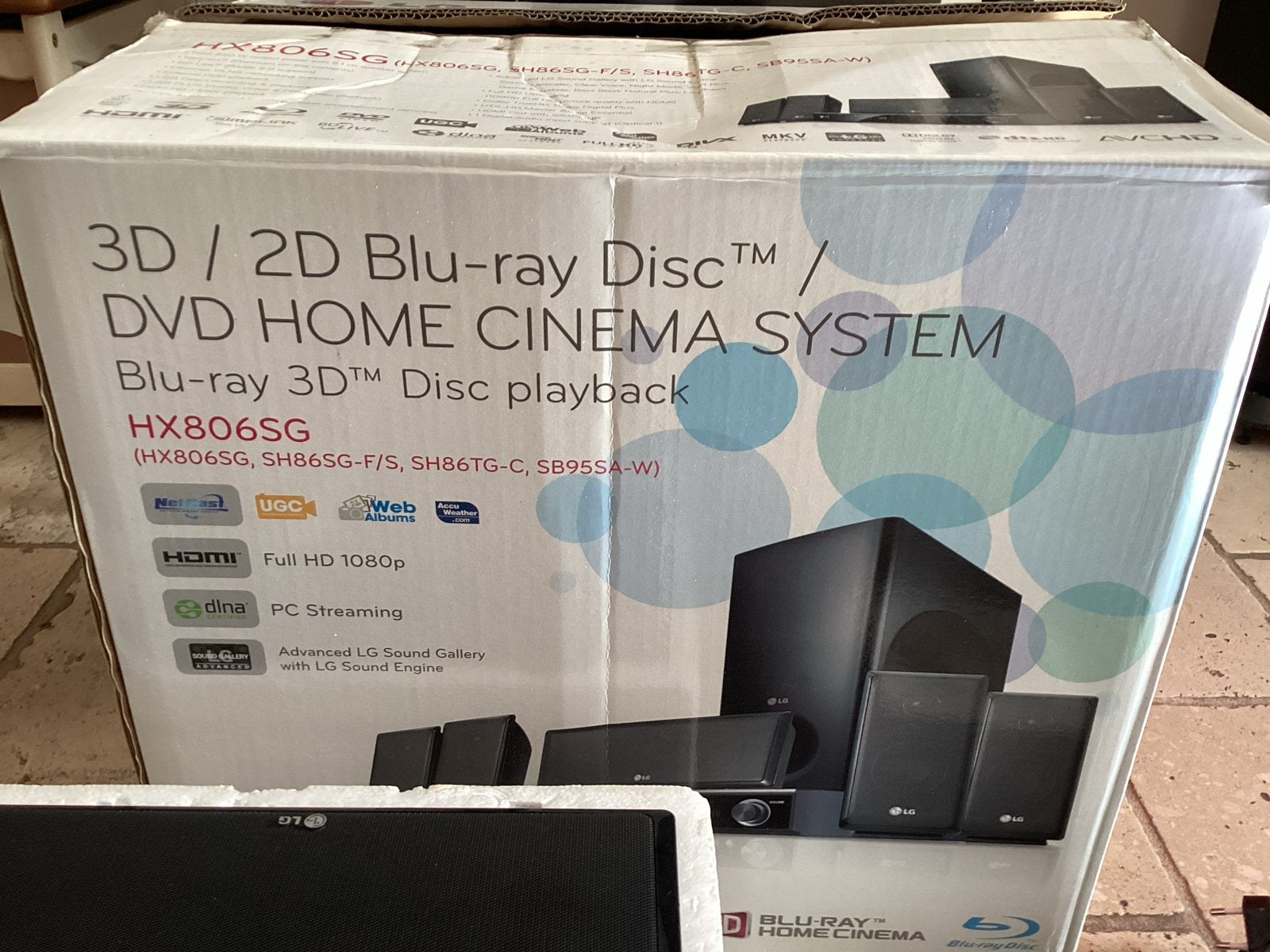 LG HX806SG 3D/2D Blu-ray Disc/DVD Home Cinema Systeem, Overige merken, Gebruikt, Blu-ray-speler, Ophalen of Verzenden