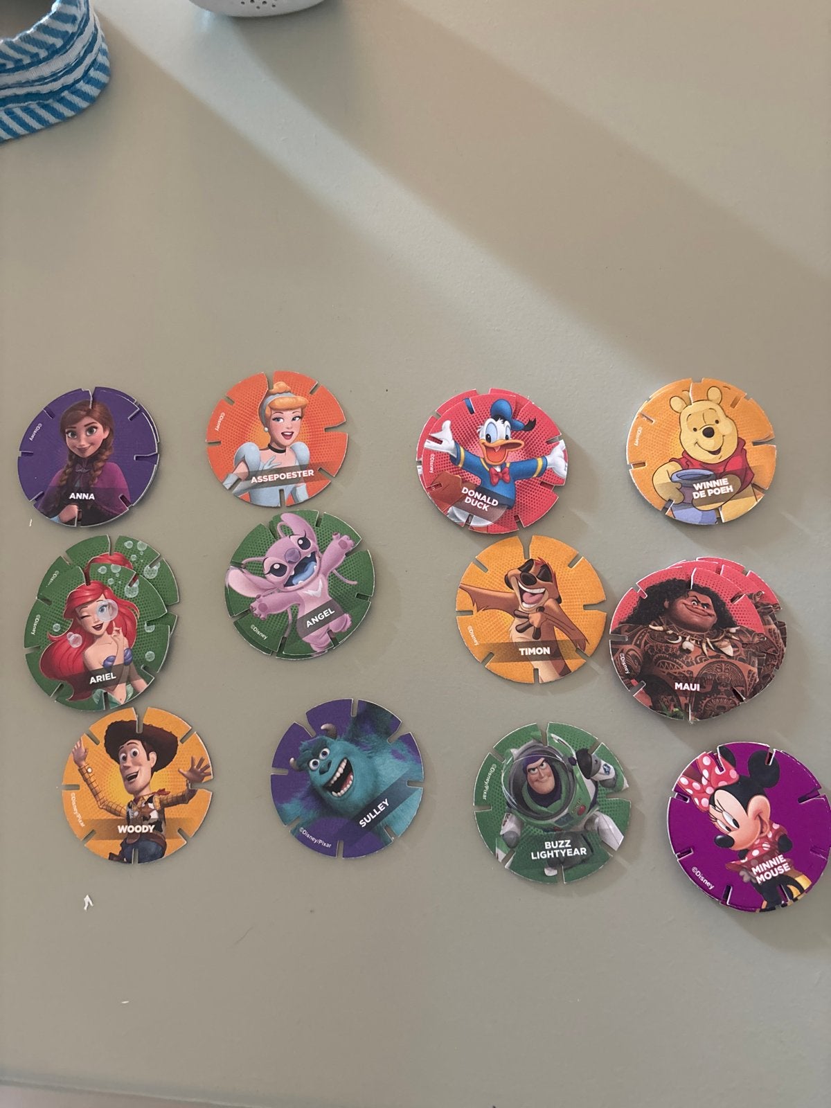 Disney Flippo's / Tazos - Ruilen met Rex, Sneeuwwitje, Lotso, Ophalen of Verzenden, Gebruikt