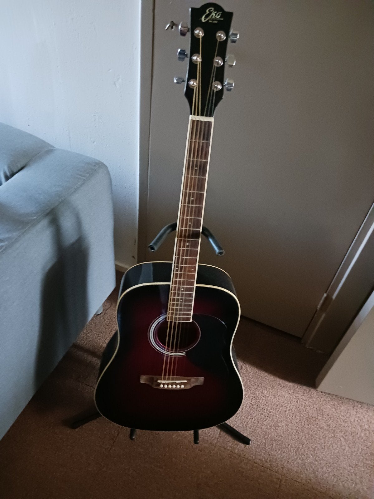 Ranger Eko 6 Red Sunburst Akoestische Western Gitaar, Ophalen, Gebruikt, Western- of Steelstringgitaar