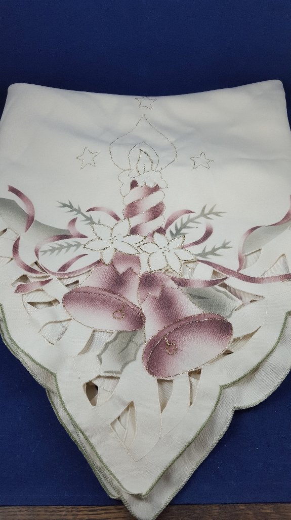Vintage tafelkleed voor kerst, of onder de kerstboom. W3
