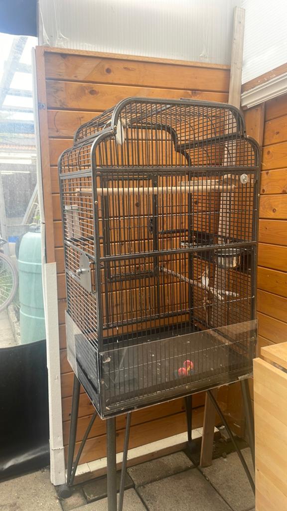 Vogelkooi, groot, Dieren en Toebehoren, Ophalen, Gebruikt, Metaal, Vogelkooi