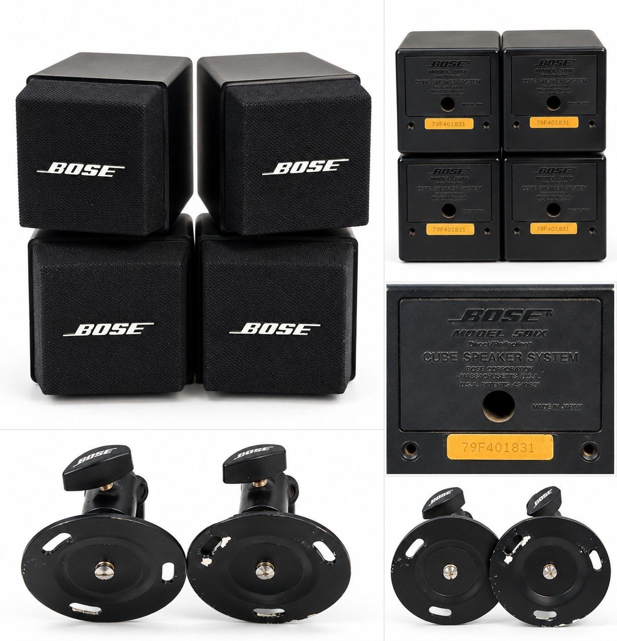Bose 501X Cube Speaker System – 2 zwarte duospeakers, Ophalen of Verzenden, Gebruikt, Minder dan 60 watt, Bose