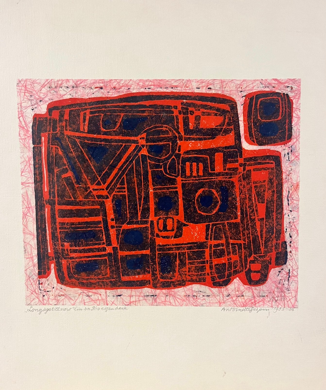 Antoinette Gispen, abstracte compositie, Ophalen of Verzenden
