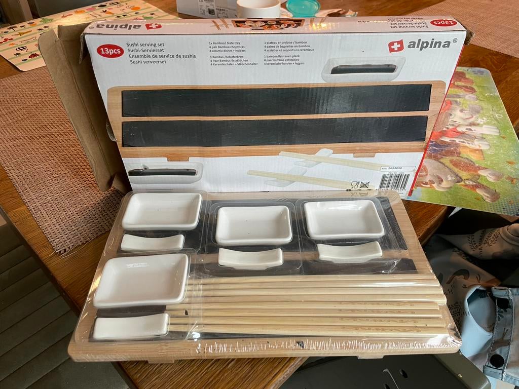 Sushi serveerset alpina (nieuw in verpakking) 4 personen, Ophalen, Overige typen, Nieuw, Overige stijlen