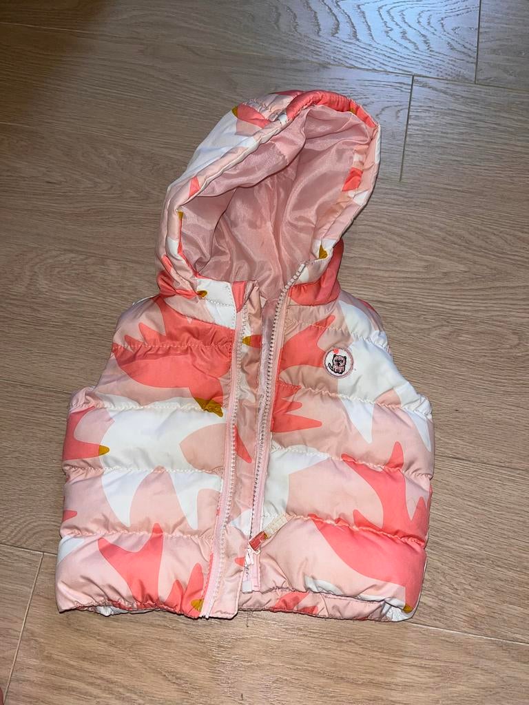 Hema Roze/Wit Gevoerd Bodywarmer Maat 68, Ophalen of Verzenden, Zo goed als nieuw, Meisje, Jasje