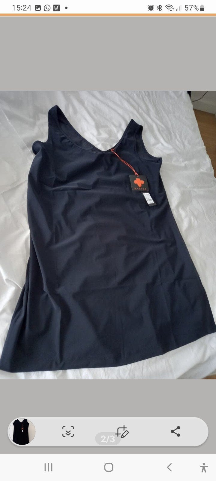 Singlet long plus basics maat 44  navy, Kleding | Dames, Ophalen of Verzenden, Zo goed als nieuw, Blauw, Shirt of Top