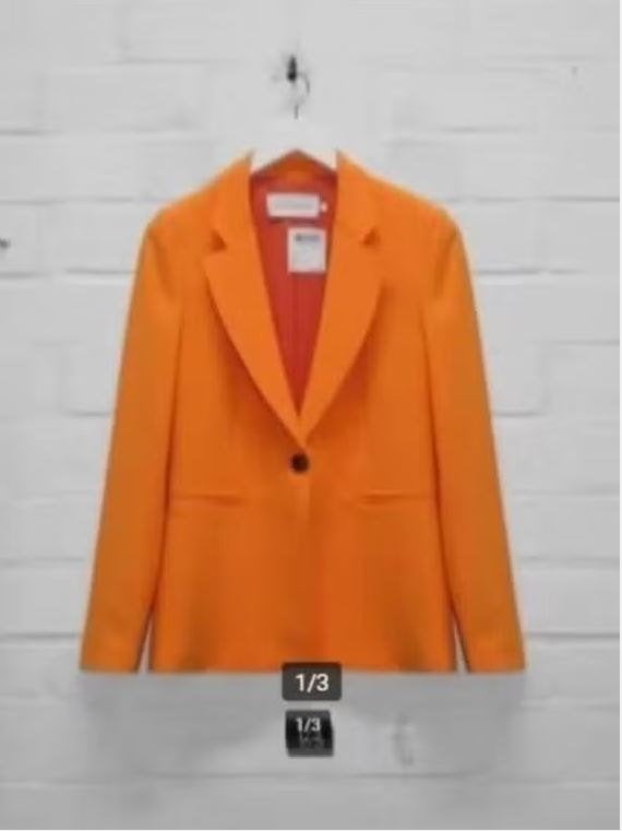 Simona Corsellini - Prachtige blazer maat 42 - Nieuw €420, Maat 42/44 (L), Nieuw, Oranje, Ophalen of Verzenden