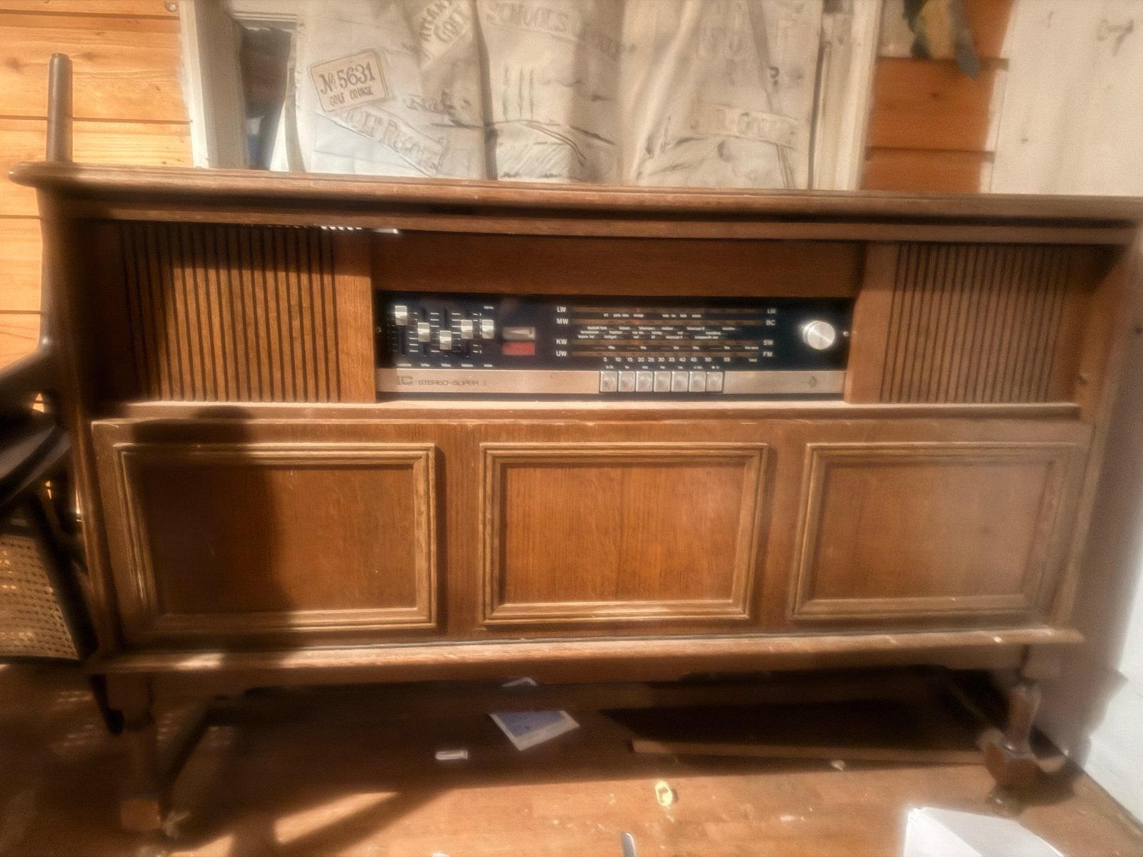 Vintage Philips Platenspeler met Radio Meubel, Ophalen, Gebruikt, Platenspeler, Philips