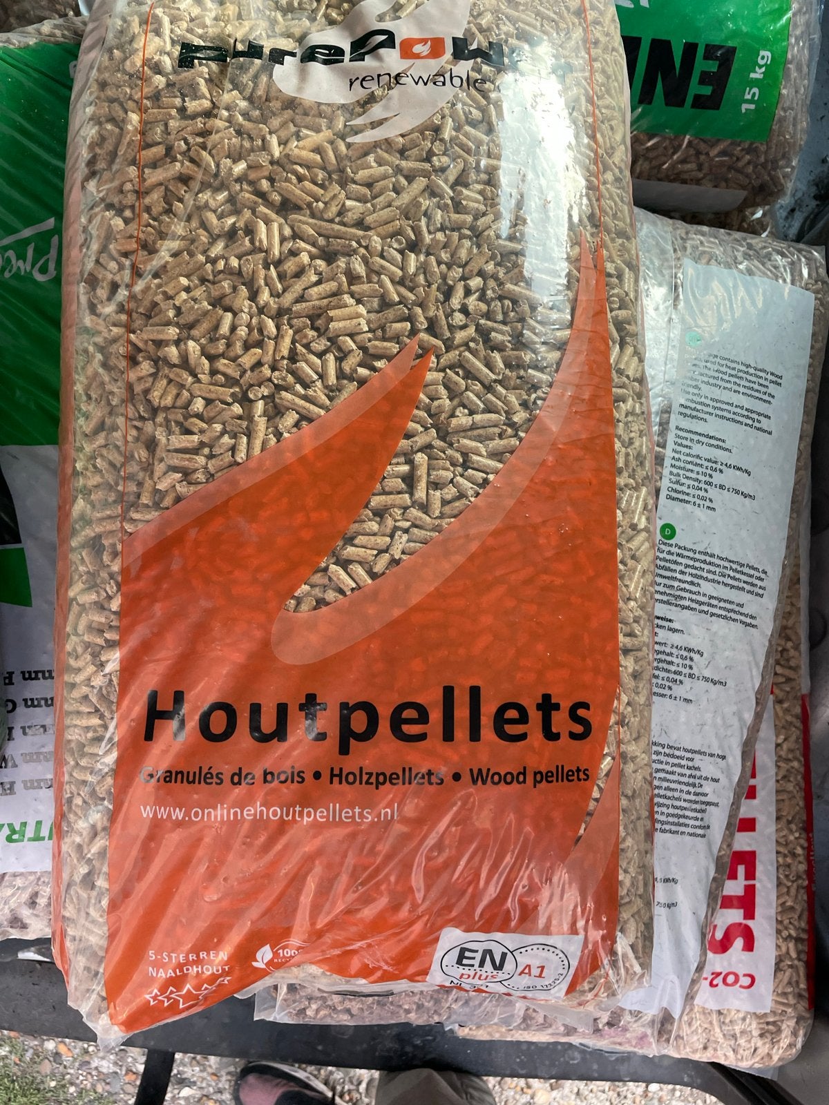 Houtpellets - 15 kg zakken, Ophalen, Nieuw, Overige soorten