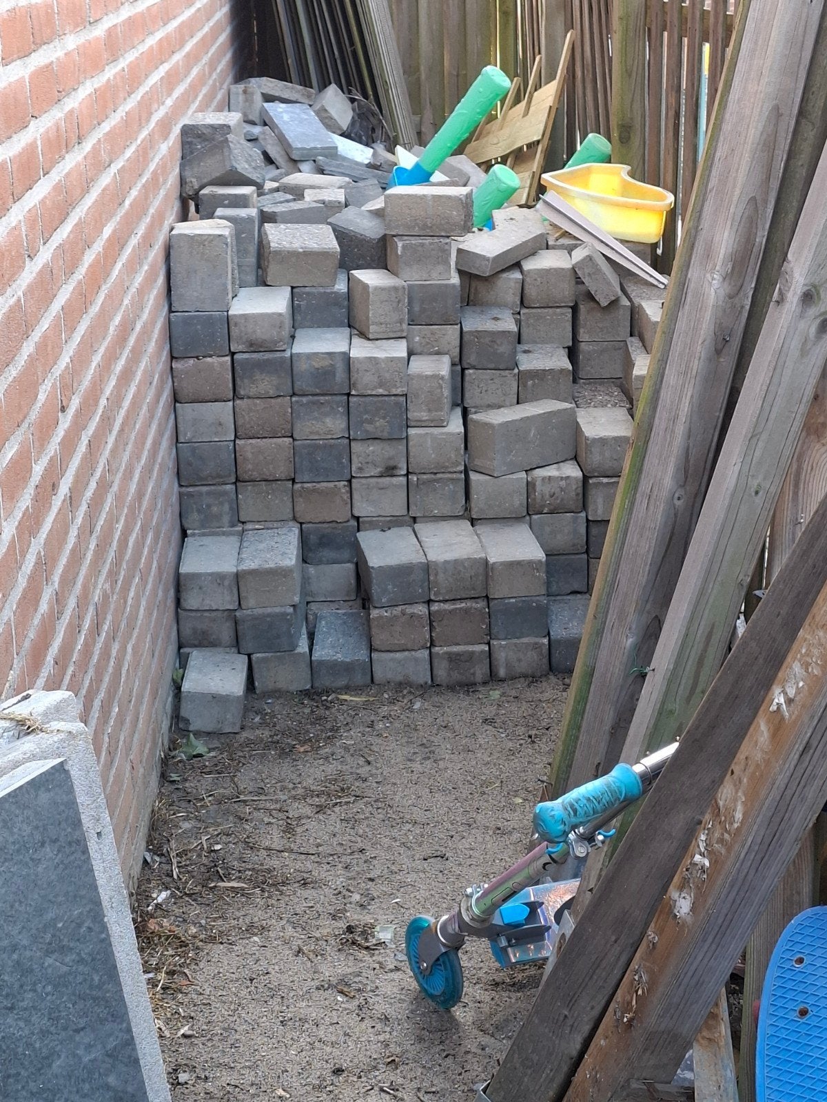 Gebruikte betonnen klinkers - diverse maten, Ophalen, Gebruikt, Klinkers, 5 tot 10 m²