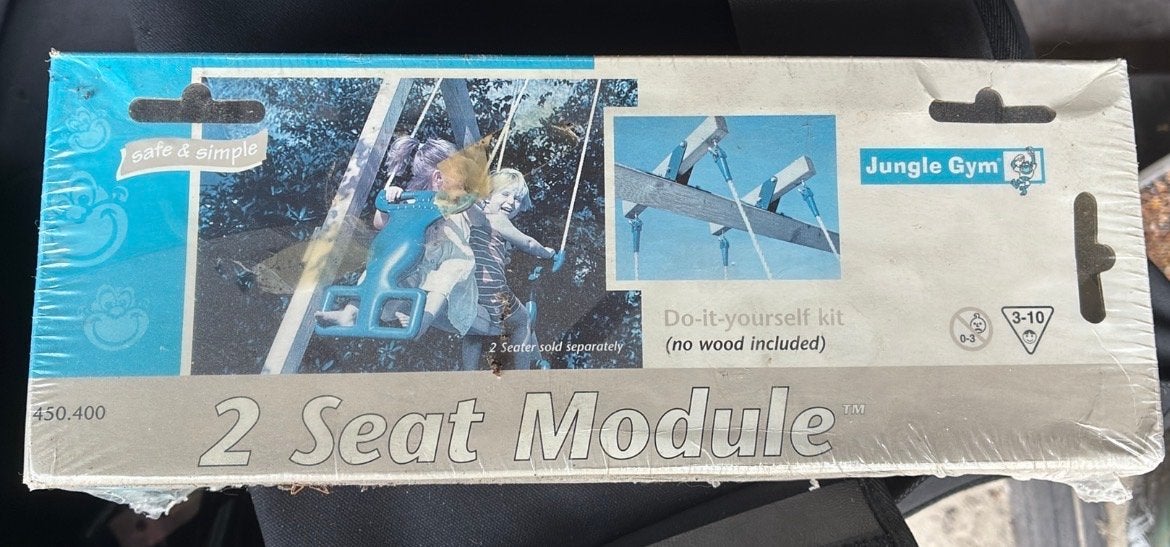 Jungle Gym 2-zits schommel module (excl. hout), Kinderen en Baby's, Speelgoed | Buiten | Speeltoestellen, Ophalen of Verzenden