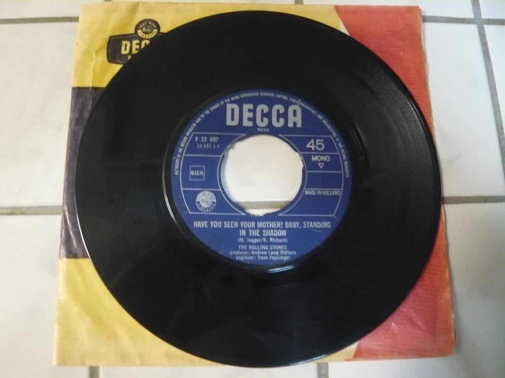 Rolling Stones 3 Singles 2 Epeetjes., Gebruikt, Fotohoes, 7 inch, Single