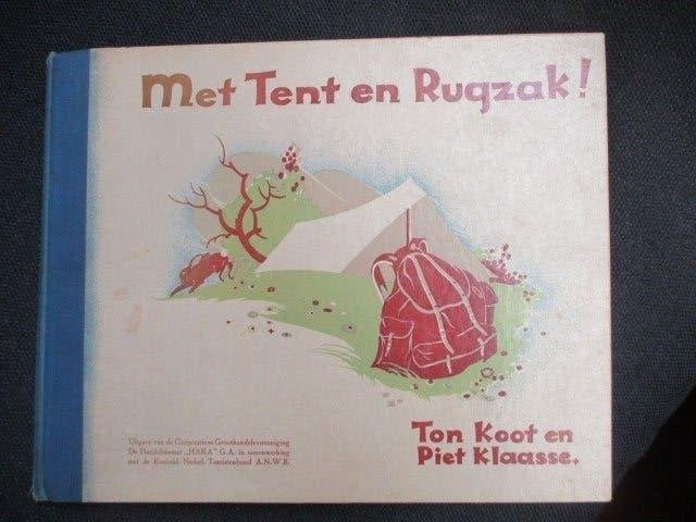 -met tent en rugzak plaatjesalbum, haka en anwb, 1935, Boeken, Ophalen of Verzenden, Gelezen, Plaatjesalbum