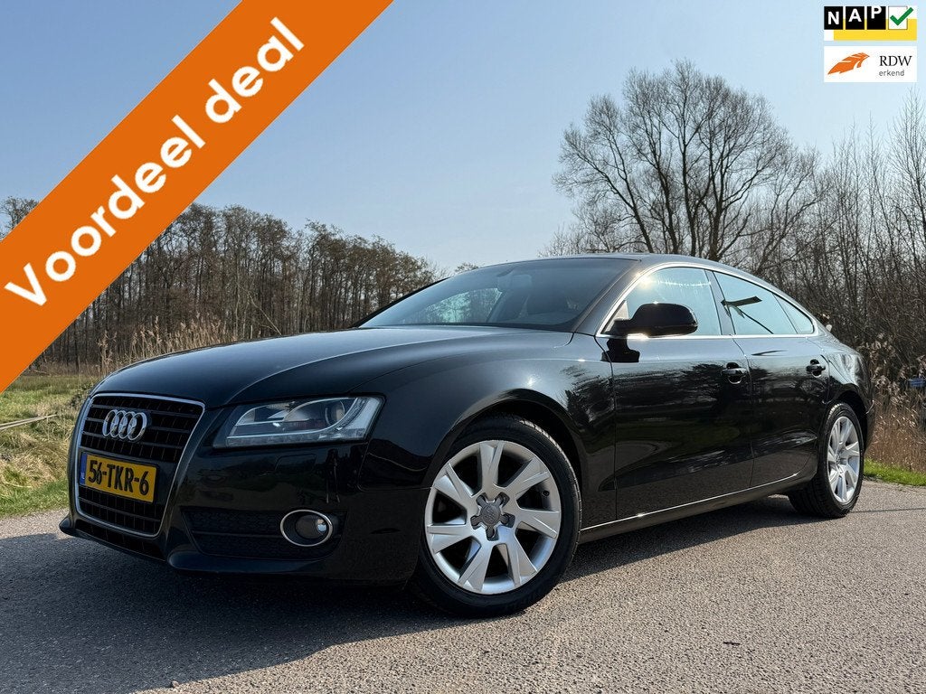 Audi A5 Sportback 1.8 TFSI Pro Line Automaat / Leder / Navi, Euro 5, Gebruikt, Zwart, 4 cilinders