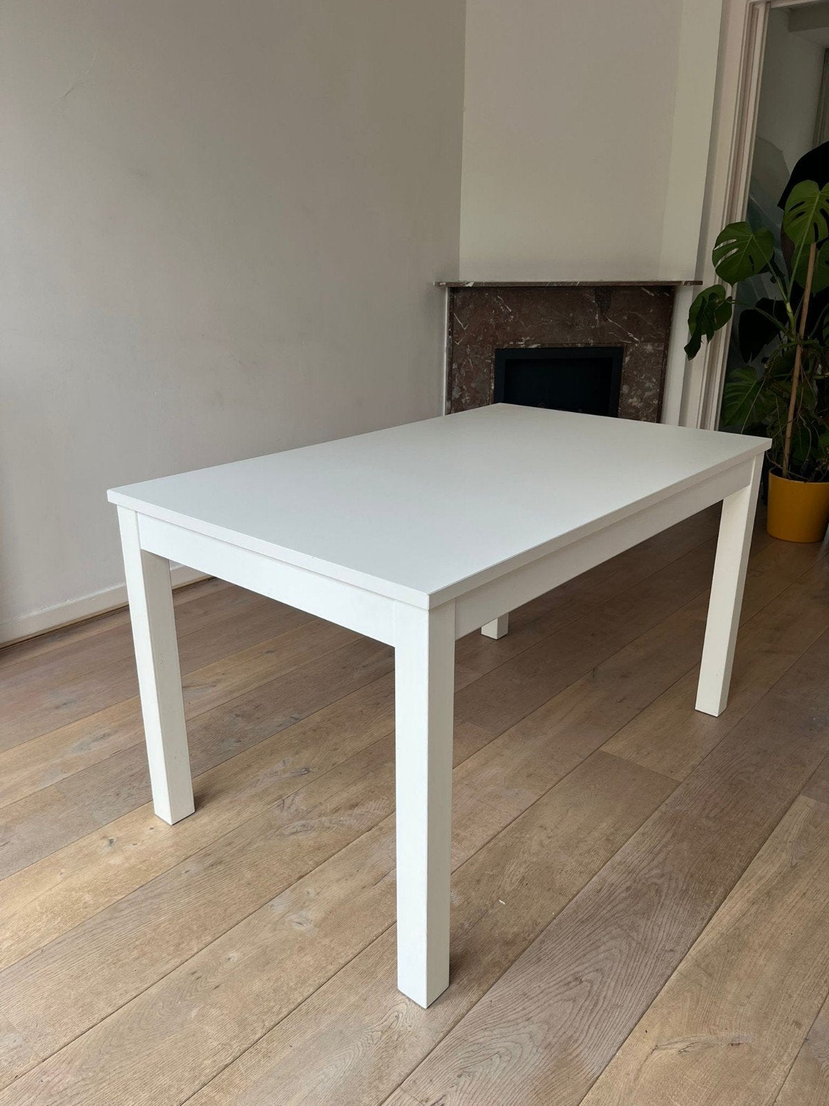 IKEA NÄSINGE Uitschuifbare Tafel, Wit, 130/190x80x75 cm, Huis en Inrichting, Tafels | Eettafels, Landelijk/modern, Zo goed als nieuw