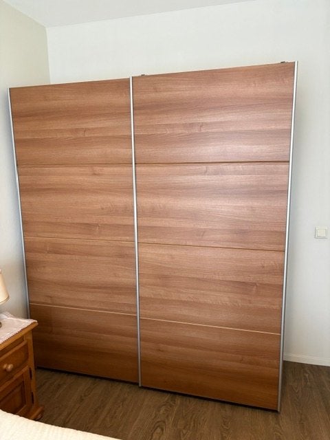 Ikea Pax Kledingkast Bruin met Schuifdeuren (180x63x205 cm), Ophalen, Gebruikt, 200 cm of meer, 150 tot 200 cm