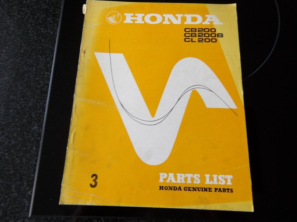 Onderdelenboek Honda CB200 Cb200B CL200 - Parts List, Motoren, Verzenden, Honda