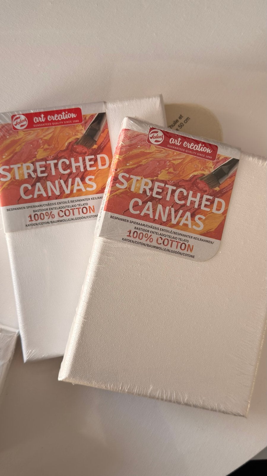Katoenen canvas schildersdoeken in diverse maten, Ophalen of Verzenden, Nieuw, Doek