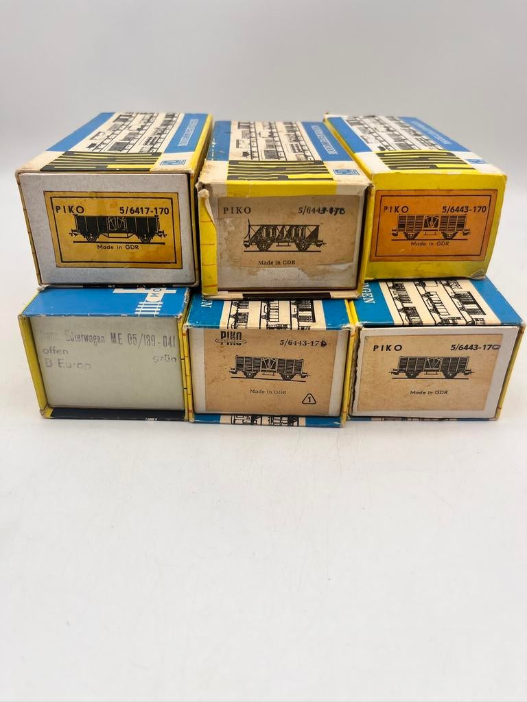 6 stuks Piko Open Giederenwagon HO, Gebruikt, Gelijkstroom, Wagon, Piko