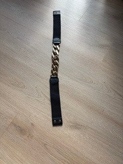 Mooie zwarte elegante ceintuur zwart / goudkleurig schakels, Ophalen, Gewoon, Zwart, Tailleriem