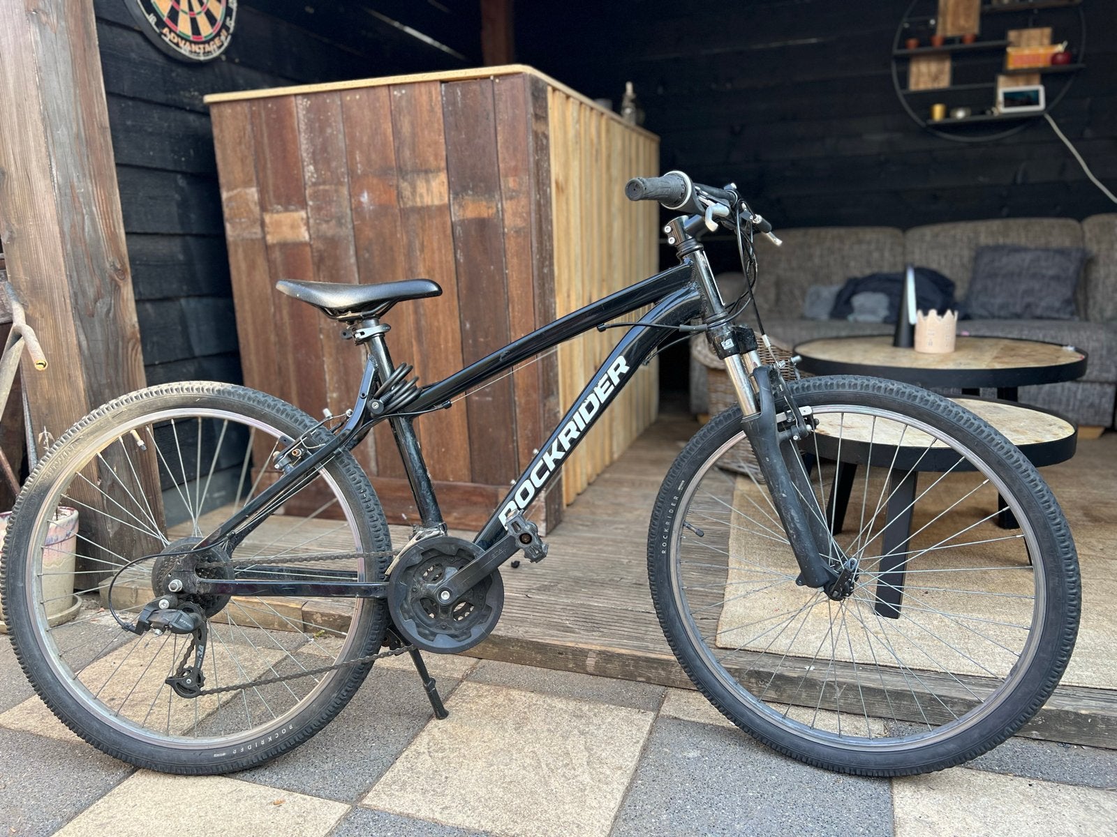 Rockrider mountainbike, zwart, gebruikt 26inch, Fietsen en Brommers, Gebruikt, Hardtail, Heren, 49 tot 53 cm