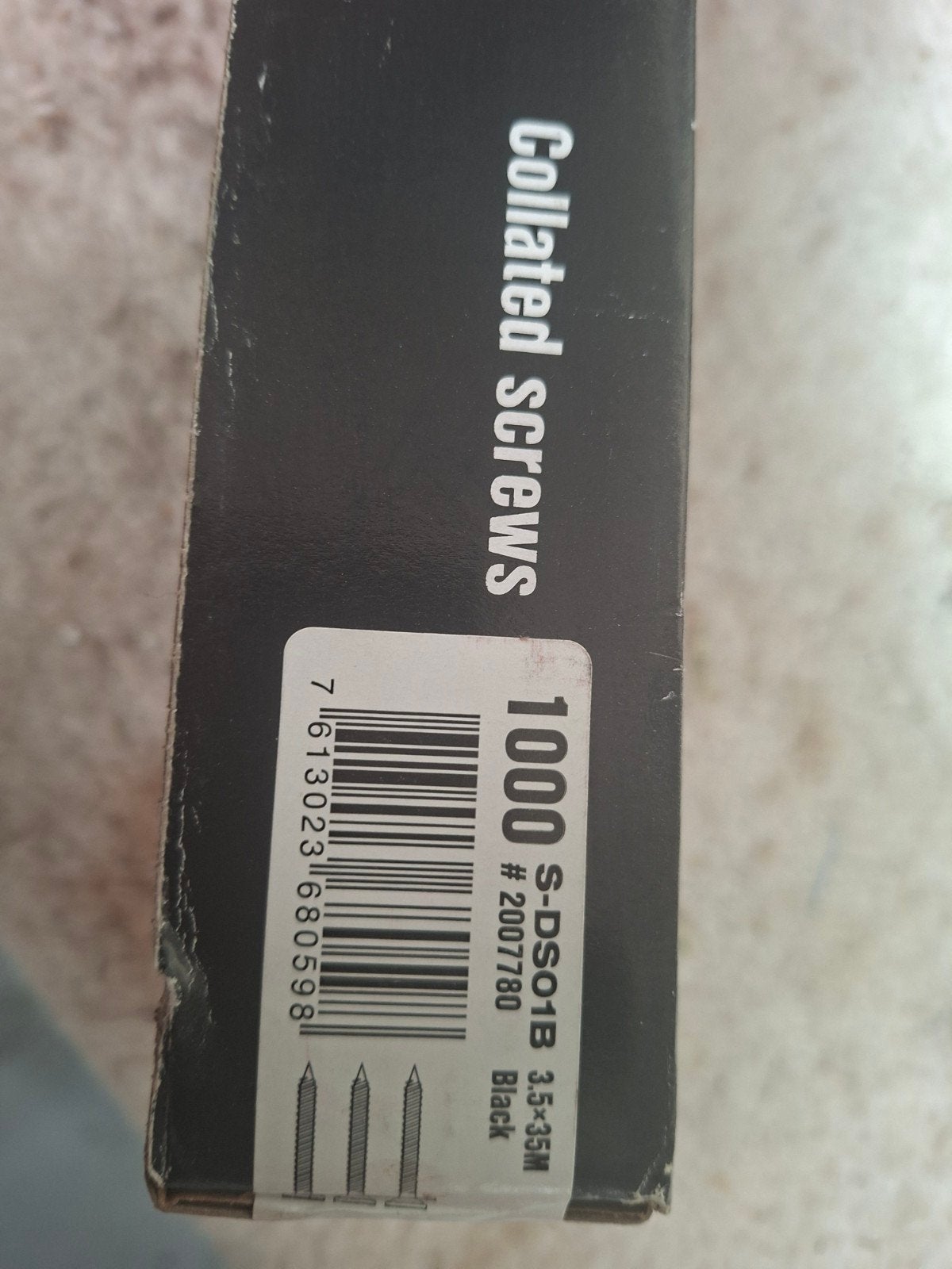 Hilti S-DS01B 3.5x35mm Zwarte Collated Schroeven (1000 st), Doe-het-zelf en Verbouw, Ophalen of Verzenden, Nieuw, Minder dan 50 mm