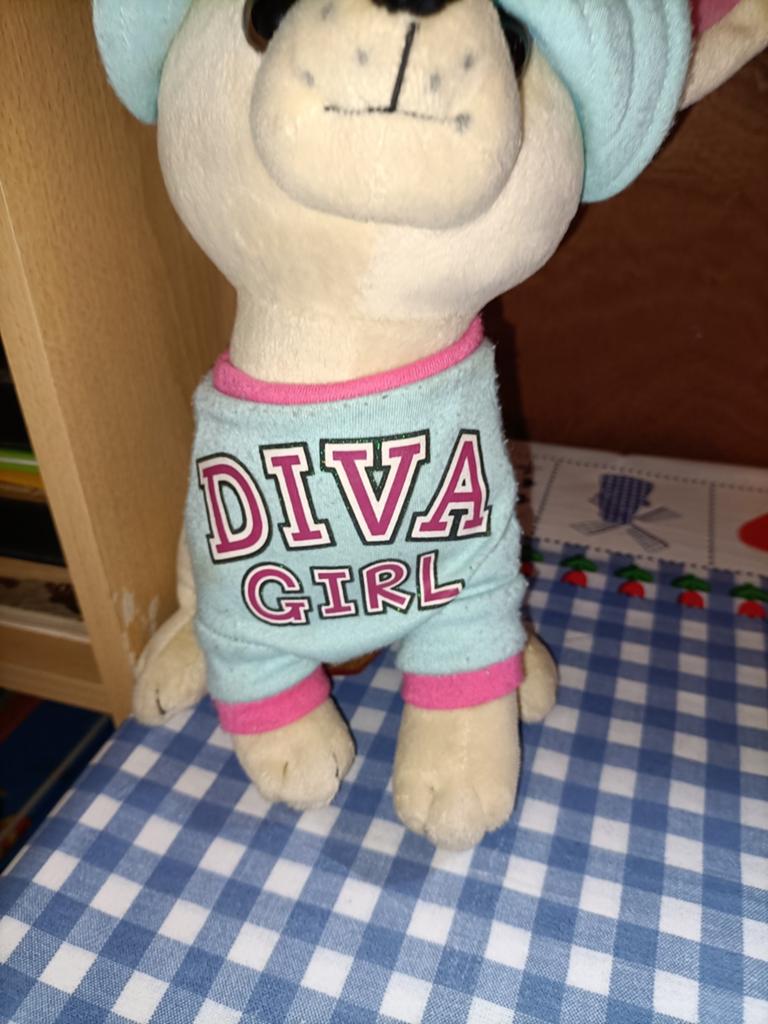 Chihuahua knuffel Diva girl met pet 31 cm groot, Ophalen of Verzenden, Zo goed als nieuw, Overige typen