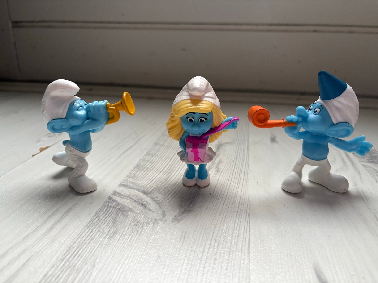 McDonald's Smurfen Happy Meal figuren 2013 - 3 stuks, Verzamelen, Smurfen, Ophalen of Verzenden, Gebruikt, Verschillende Smurfen