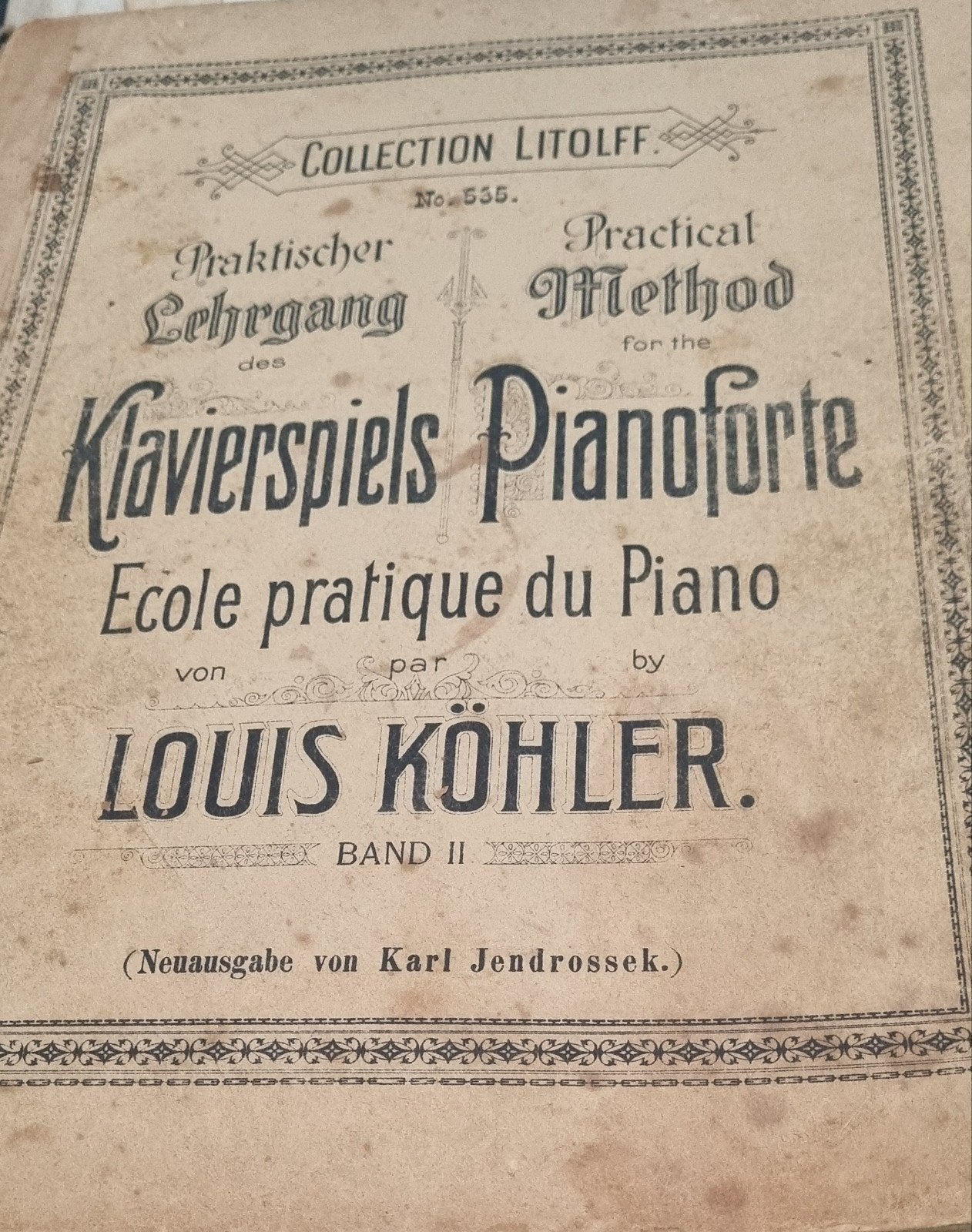 Antieke bladmuziek: Louis Köhler Pianoforte Methode, Muziek en Instrumenten, Gebruikt, Verzenden, Klassiek, Artiest of Componist