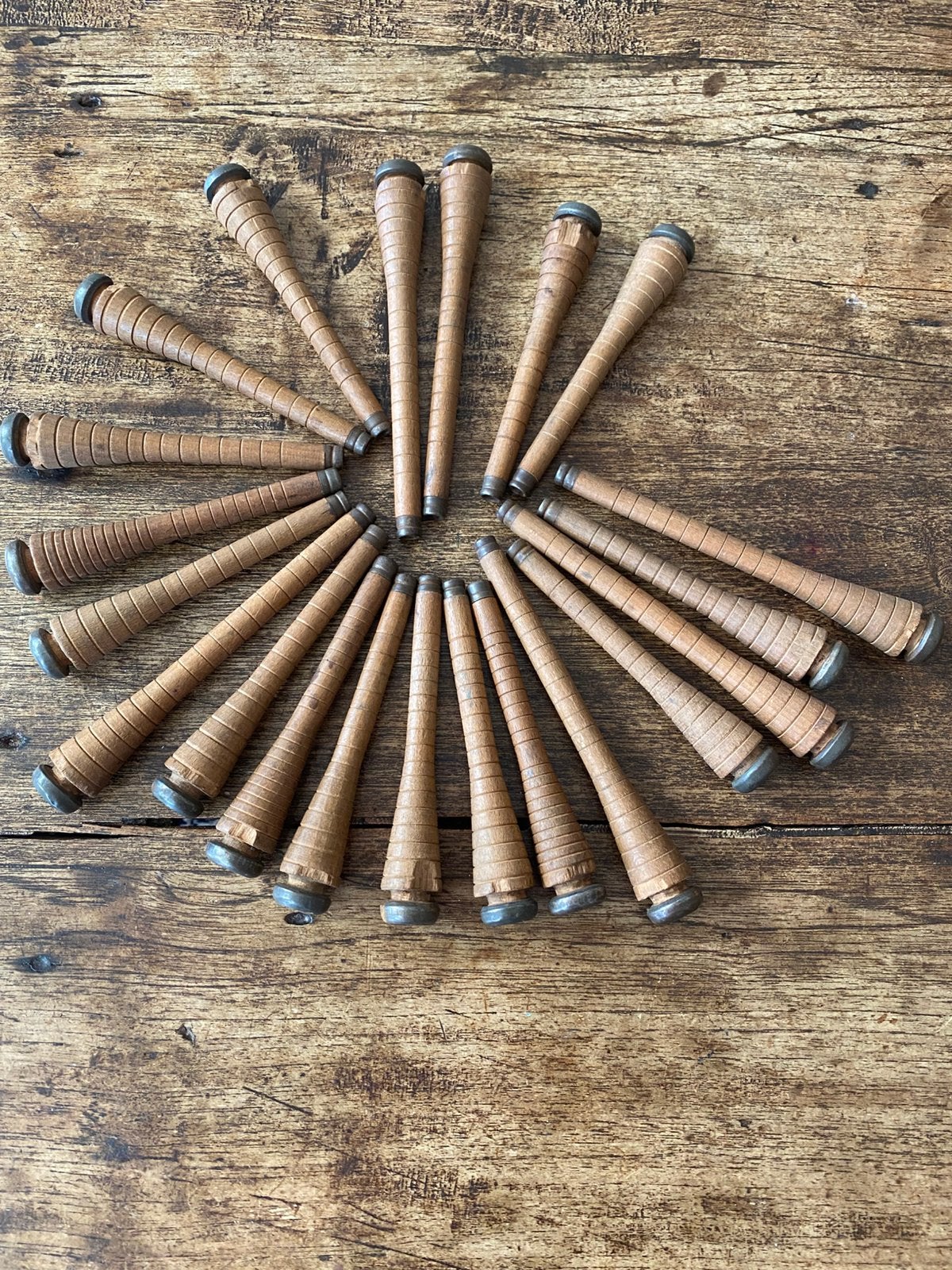 Brocante, verschillende houten spoelen, bobines de filature, Ophalen of Verzenden
