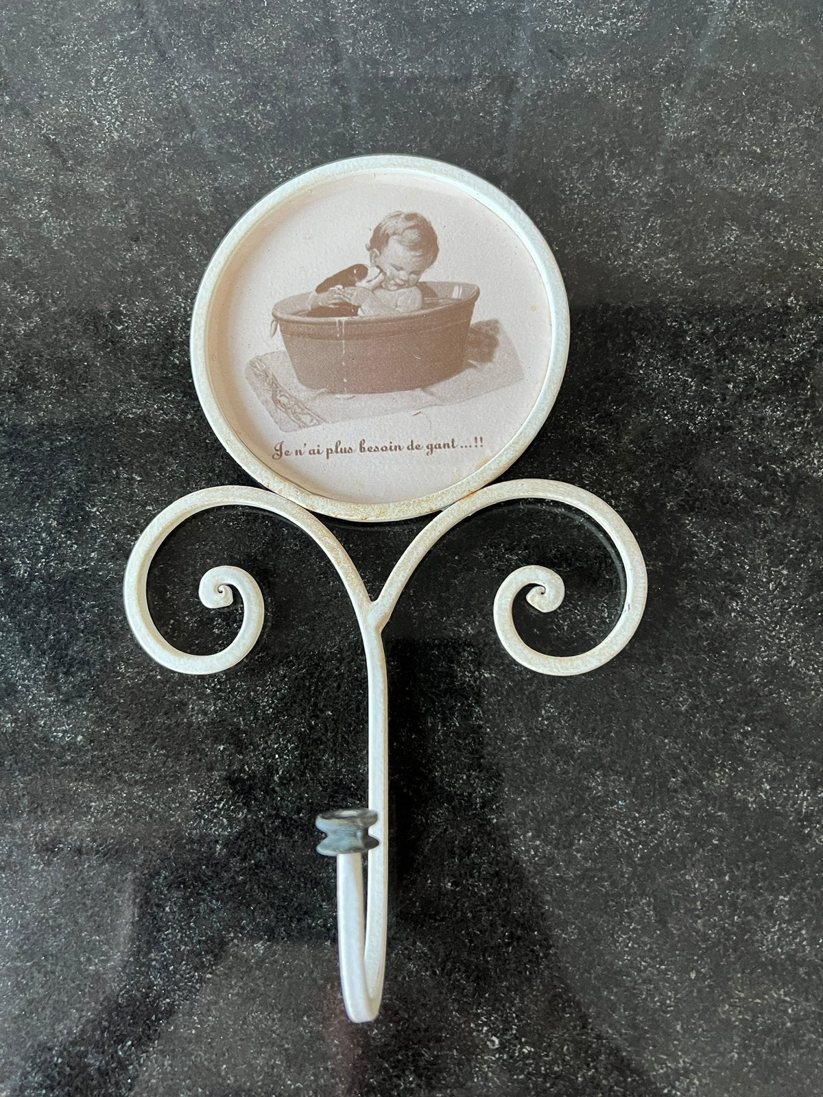 Brocant kapstokje voor badkamer, Ophalen of Verzenden
