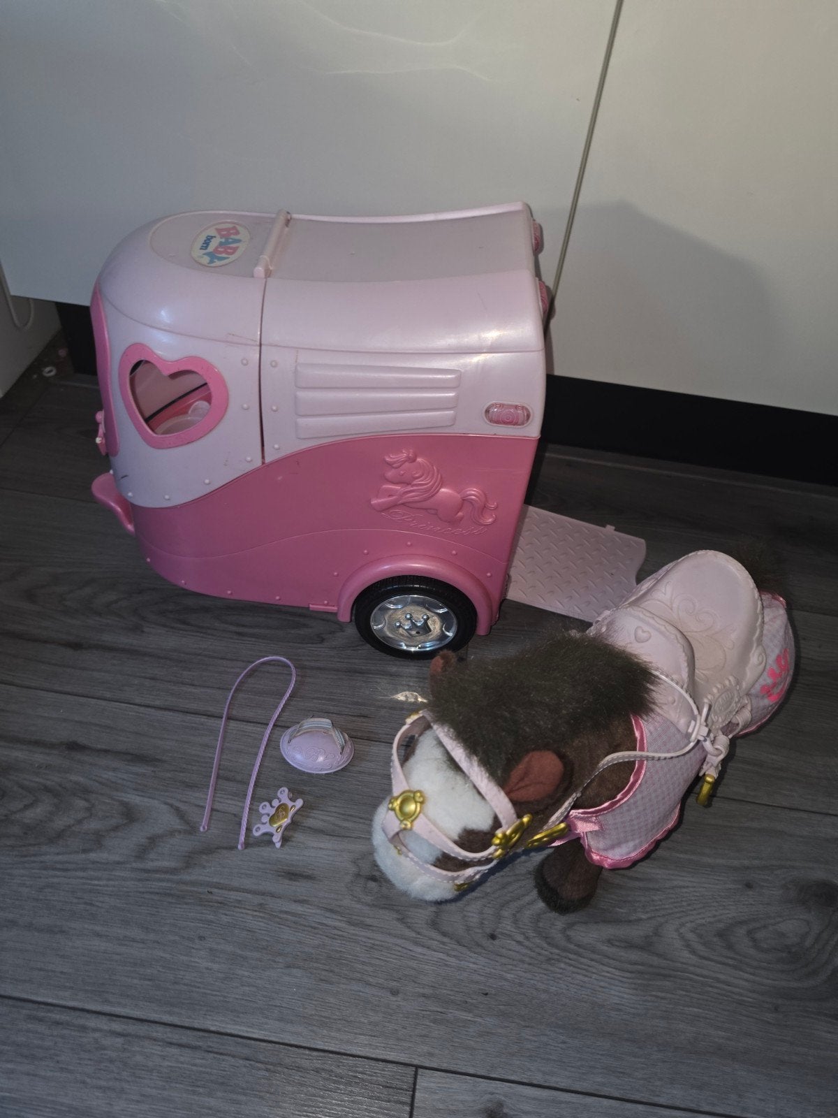 baby born paard met trailer, Ophalen of Verzenden