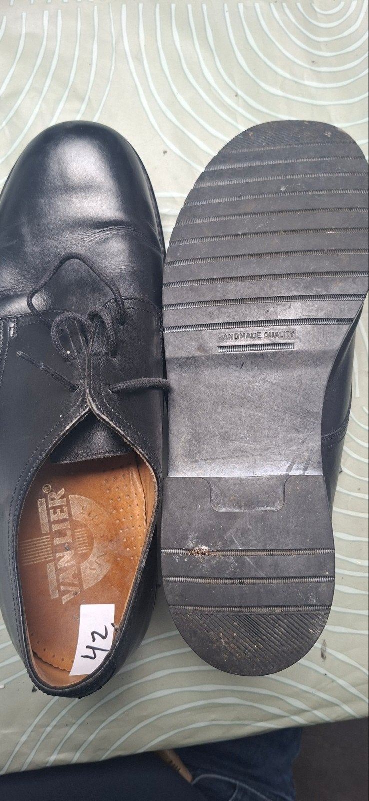 Nette Van Lier herenschoenen, maat 42, ex-defensie, Zwart, Van Lier, Ophalen of Verzenden, Gedragen