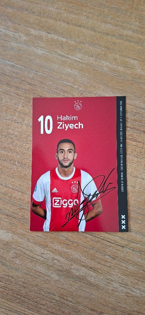 Spelerskaart; Hakim Ziyech # Ajax Amsterdam, Ophalen of Verzenden, Nieuw, Ajax, Spelerskaart