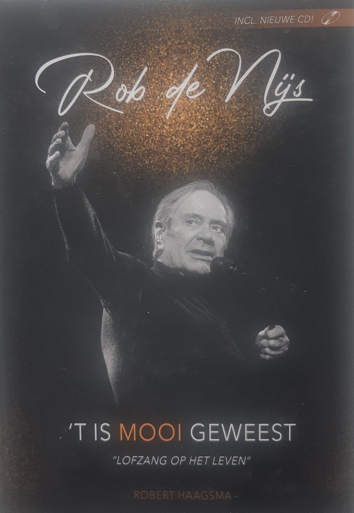 Rob de Nijs met 'T is mooi geweest (hardcover) met CD, Boeken, Verzenden, Zo goed als nieuw, Artiest