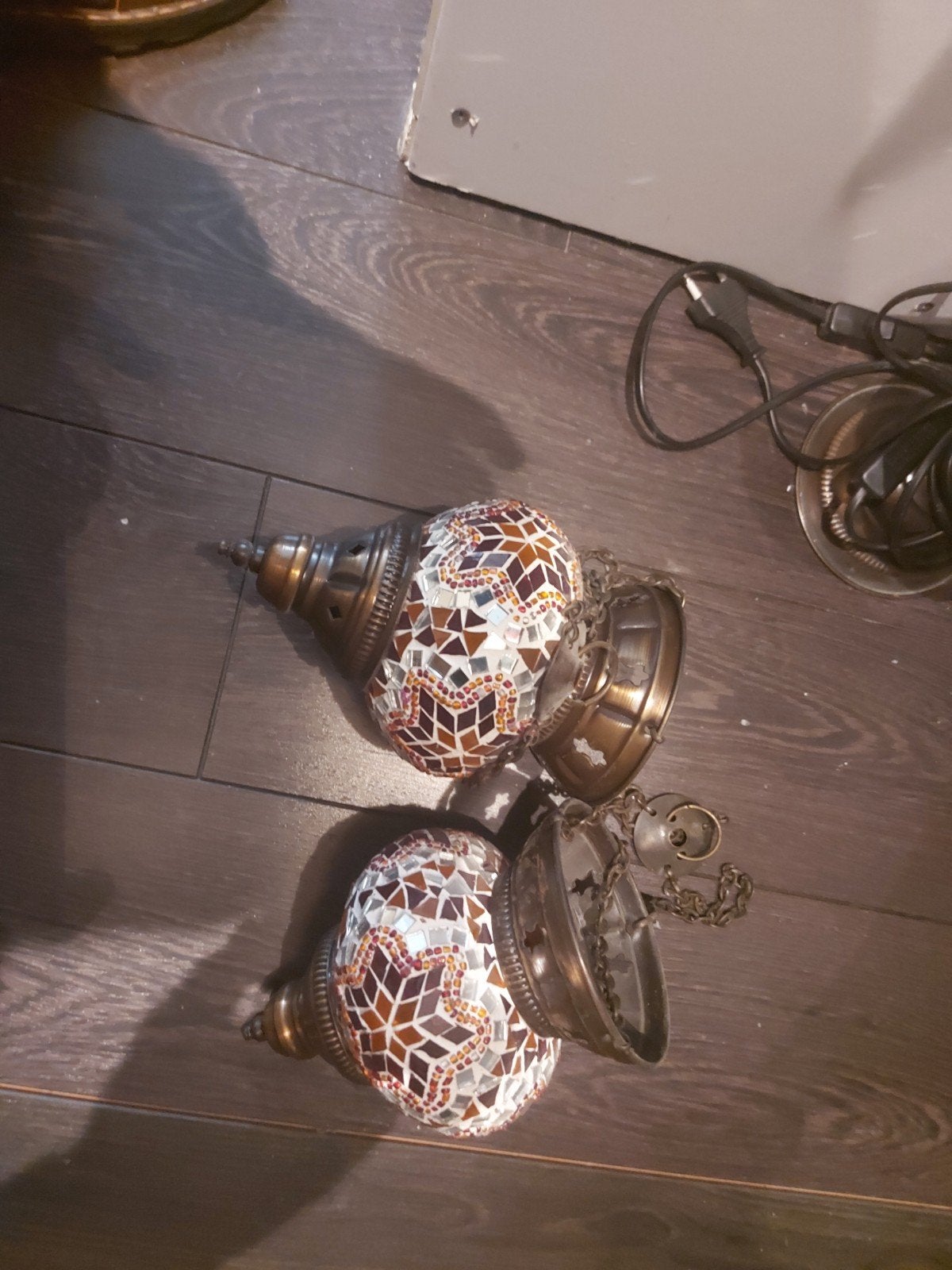 Set van 2 Turkse Mozaïek Hanglampen, Ophalen, Zo goed als nieuw