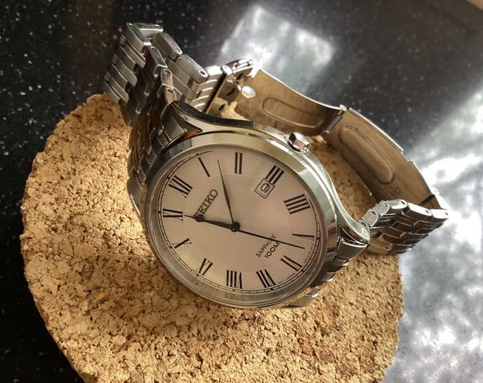 Seiko horloge SGEG97P1, Sieraden, Tassen en Uiterlijk, Horloges | Antiek, Seiko, Staal, Met bandje, Polshorloge
