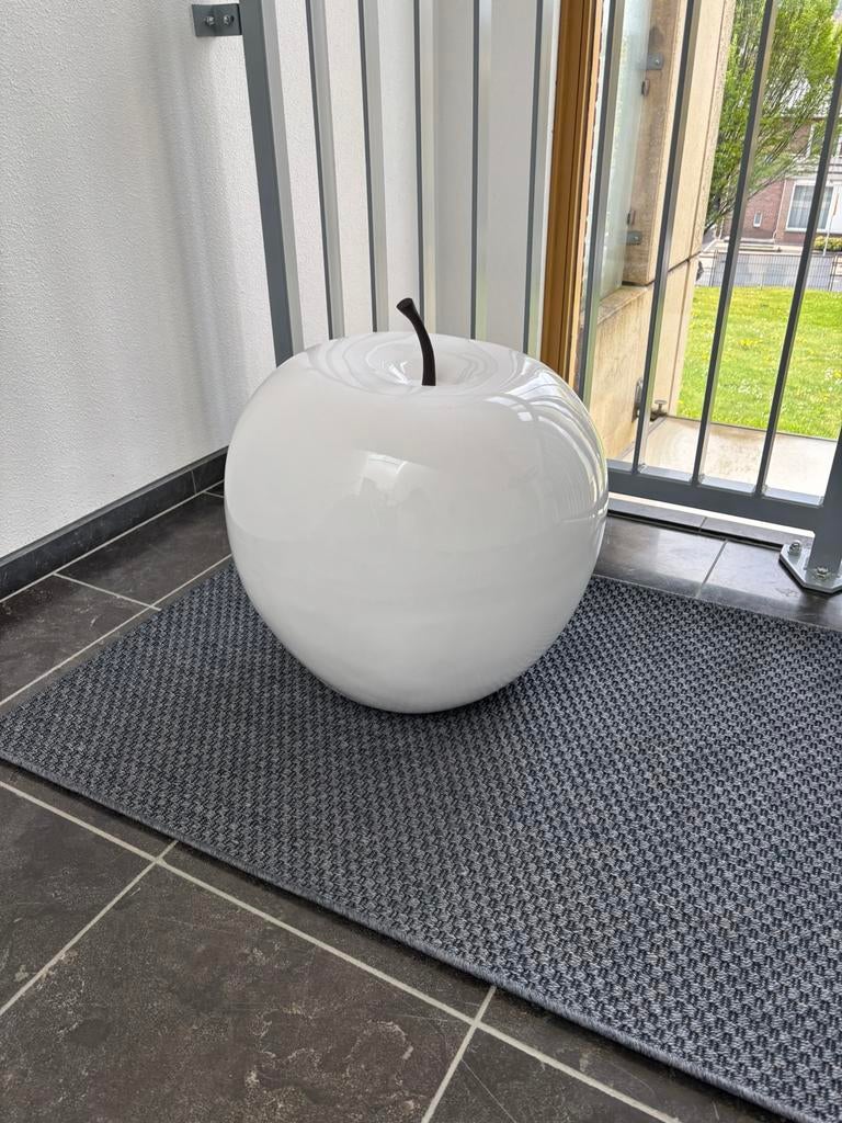 Grote kunststof appel, Ophalen, Nieuw, Wit, Kunststof
