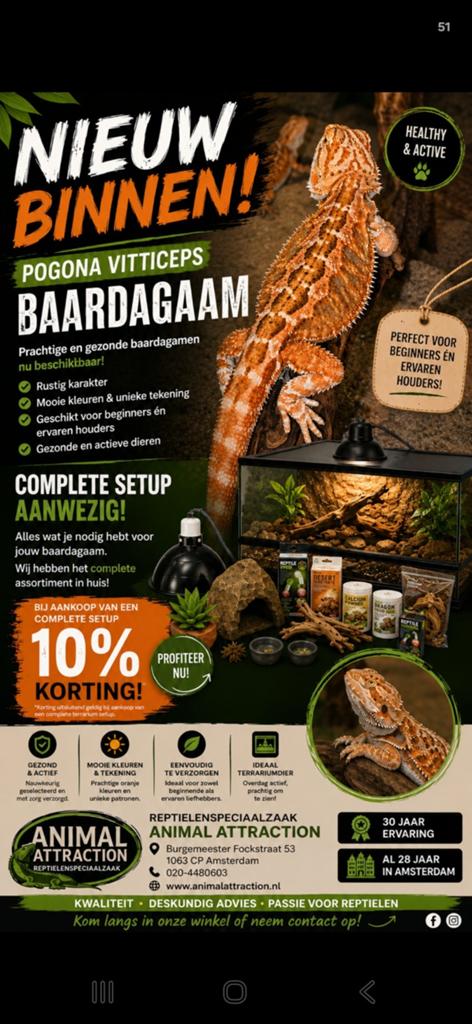 Reptielenspeciaalzaak Animal Attraction Amsterdam, 0 tot 2 jaar