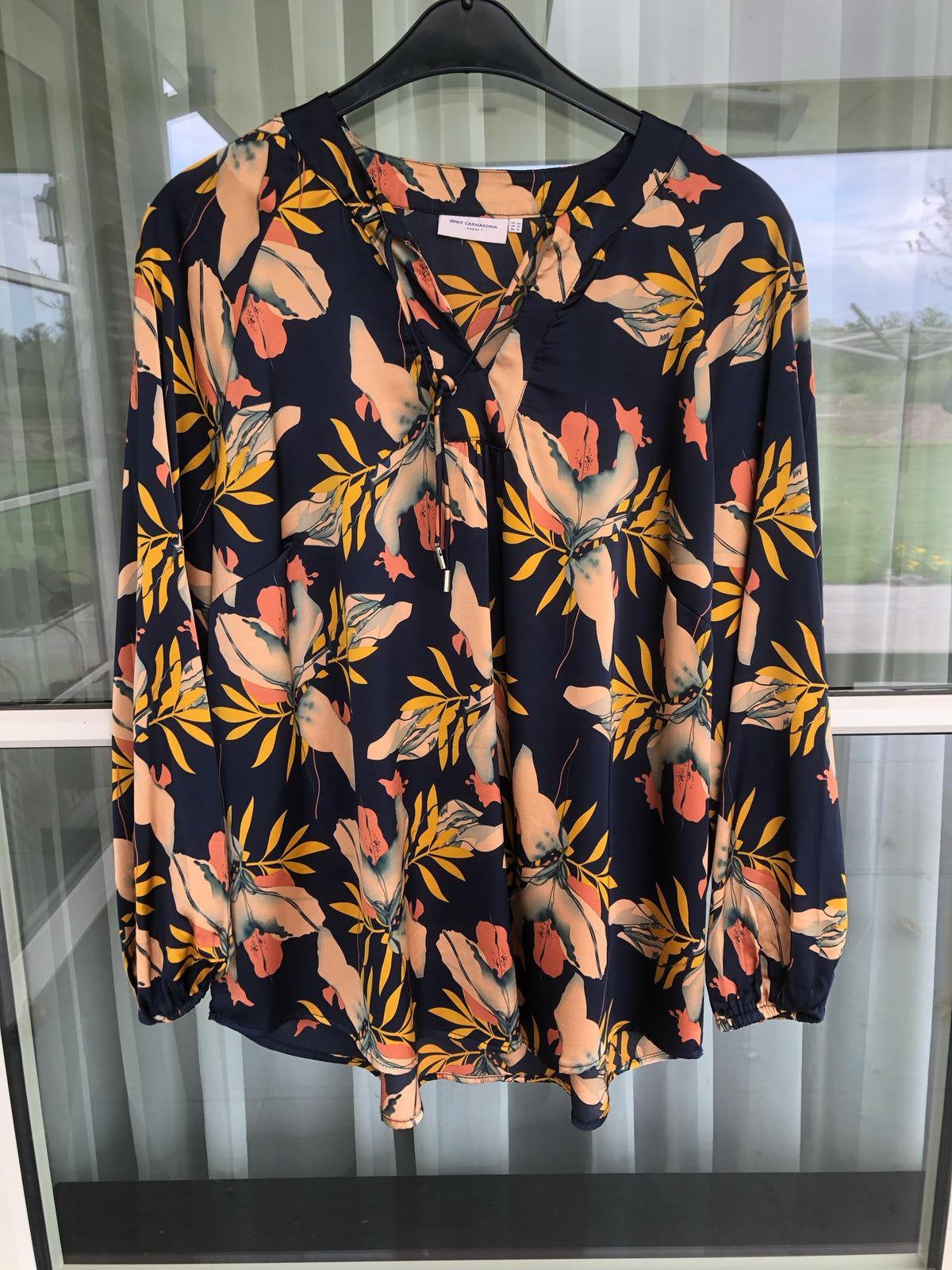 ONLY Carmakoma blouse 'Carroxie' - maat 44 (ZGAN), Kleding | Dames, Grote Maten, Blauw, Blouse of Tuniek, Ophalen of Verzenden