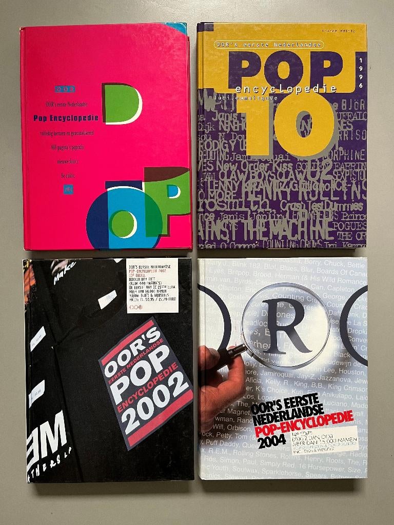 4x OOR Popencyclopedie 1994 / 1996 / 2002 / 2004 muziek, Ophalen of Verzenden, Zo goed als nieuw, Algemeen