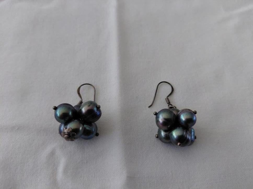 Echte Parels oorbellen, Ophalen of Verzenden, Zilver, Zilver, Hangers